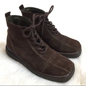 Frye Avenger Suede Leather Lace Up Booties